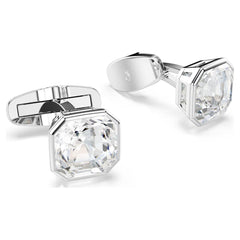Millenia cufflinks Octagon cut, White, Rhodium plated