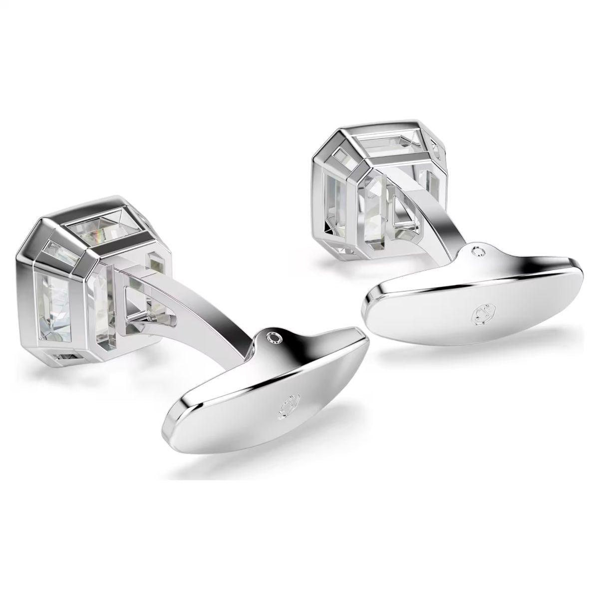 Millenia cufflinks Octagon cut, White, Rhodium plated