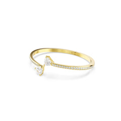 Mesmera Attract bangle, Heart, White, Gold-tone plated