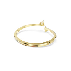 Mesmera Attract bangle, Heart, White, Gold-tone plated