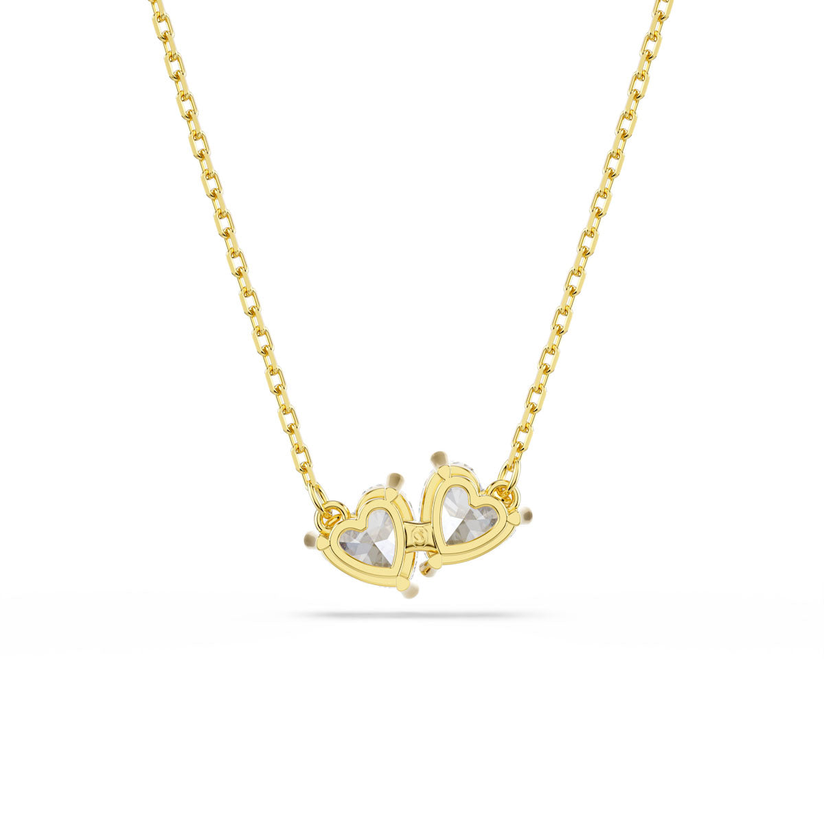 Mesmera Attract necklace, Heart, White, Gold-tone plated