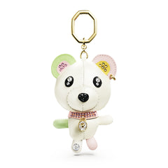 Teddy bag charm, Bear, Multicolored, Gold-tone plated