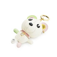 Teddy bag charm, Bear, Multicolored, Gold-tone plated