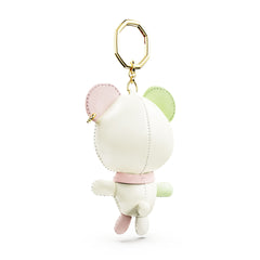Teddy bag charm, Bear, Multicolored, Gold-tone plated
