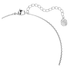 Bella V pendant Round cut, Blue, Rhodium plated