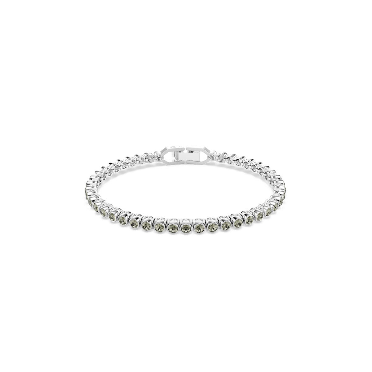 Imber Emily Tennis bracelet, Round cut, Black, Rhodium plated