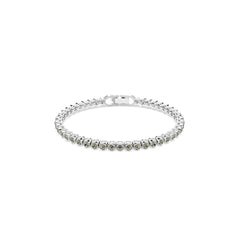 Imber Emily Tennis bracelet, Round cut, Black, Rhodium plated
