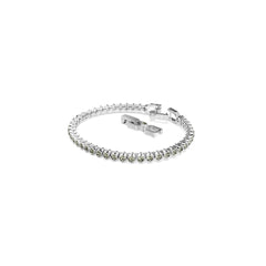 Imber Emily Tennis bracelet, Round cut, Black, Rhodium plated