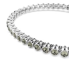 Imber Emily Tennis bracelet, Round cut, Black, Rhodium plated