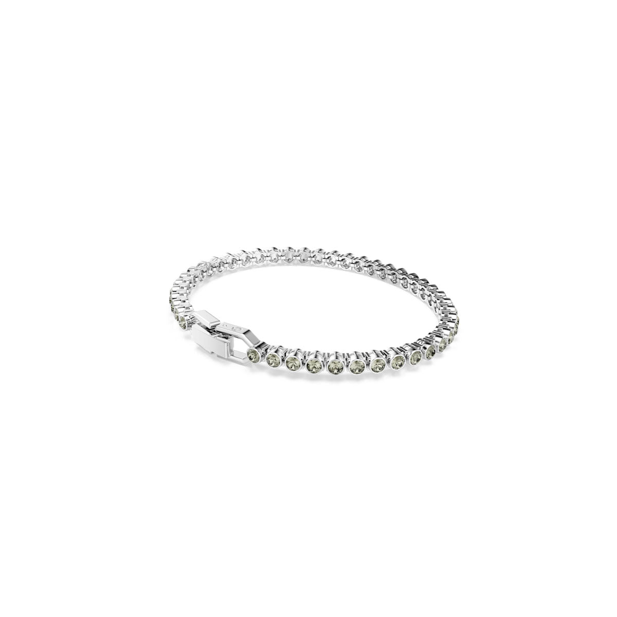 Imber Emily Tennis bracelet, Round cut, Black, Rhodium plated