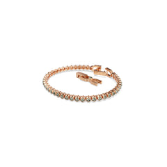 Imber Emily Tennis bracelet, Round cut, Black, Rose gold-tone plated