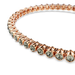 Imber Emily Tennis bracelet, Round cut, Black, Rose gold-tone plated
