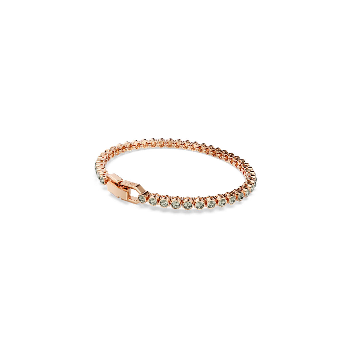 Imber Emily Tennis bracelet, Round cut, Black, Rose gold-tone plated
