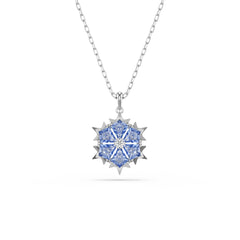 Magic set, Snowflake, Blue, Rhodium plated