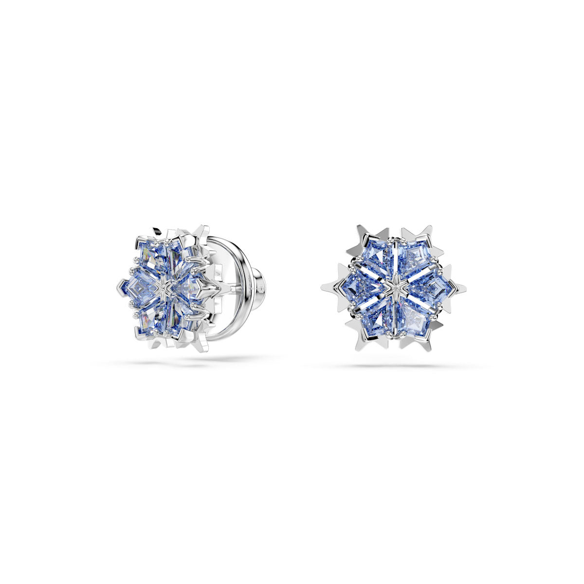 Magic set, Snowflake, Blue, Rhodium plated