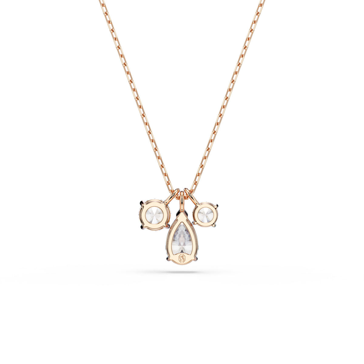 Mesmera pendant, Mixed cuts, White, Rose gold-tone plated