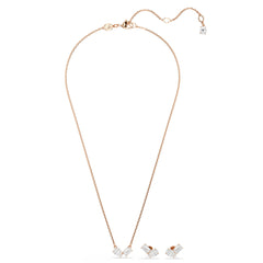 Mesmera set, Pear cut, Octagon cut, White, Rose gold-tone plated
