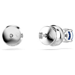 Stilla Attract stud earrings Round cut, White, Rhodium plated