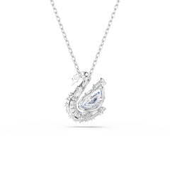 Swan pendant, Mixed cuts, Swan, Blue