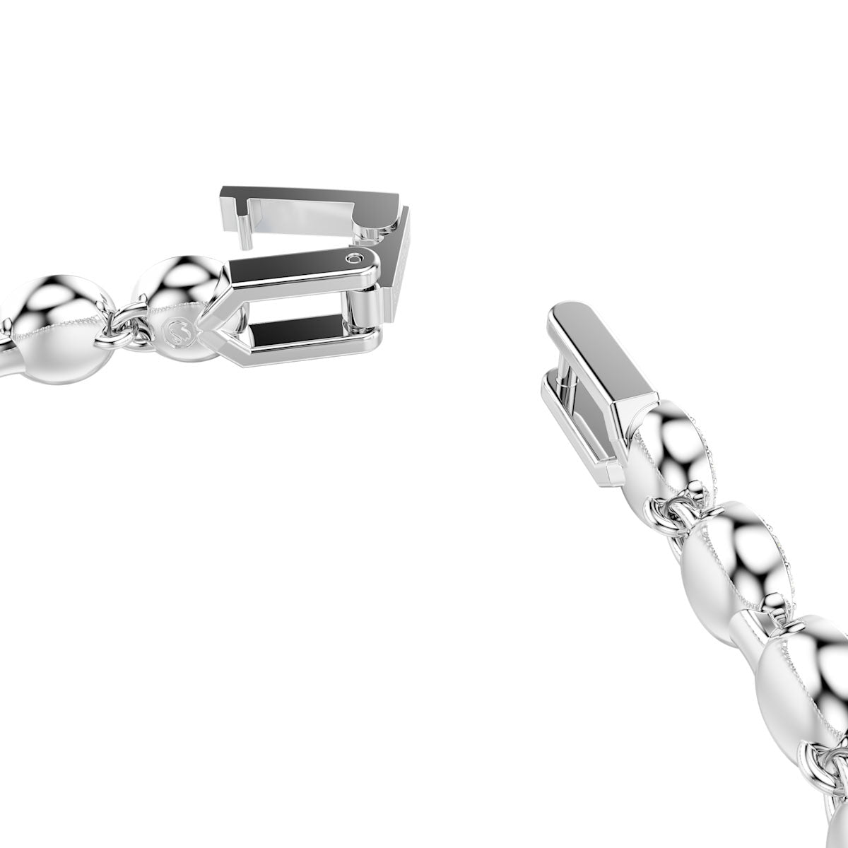 Una Angelic Tennis bracelet, Round cut, Blue, Rhodium plated