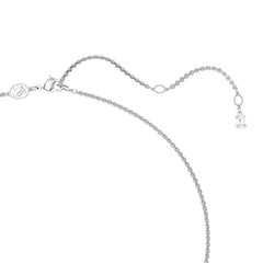 Sublima pendant, White, Rhodium plated