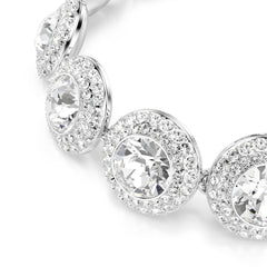 Una Angelic bracelet, White, Rhodium plated