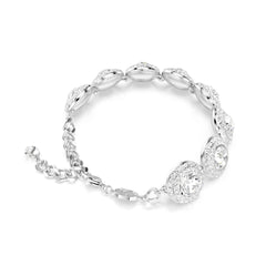 Una Angelic bracelet, White, Rhodium plated