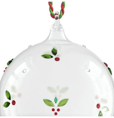 Holiday Cheers Mistletoe Ball Ornament