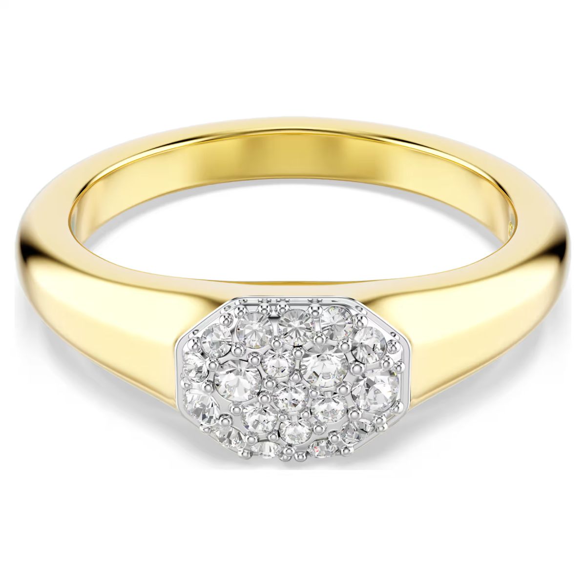 Dextera ring Mixed cuts, White, Gold-tone plated