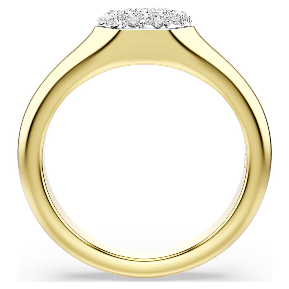 Dextera ring Mixed cuts, White, Gold-tone plated
