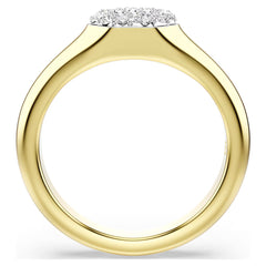 Dextera ring Mixed cuts, White, Gold-tone plated