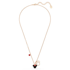 Mickey & Minnie pendant, Multicolored, Rose gold-tone plated
