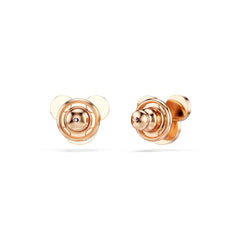 Mickey & Minnie stud earrings, Black, Rose gold-tone plated
