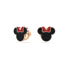 Mickey & Minnie stud earrings, Multicolored, Rose gold-tone plated