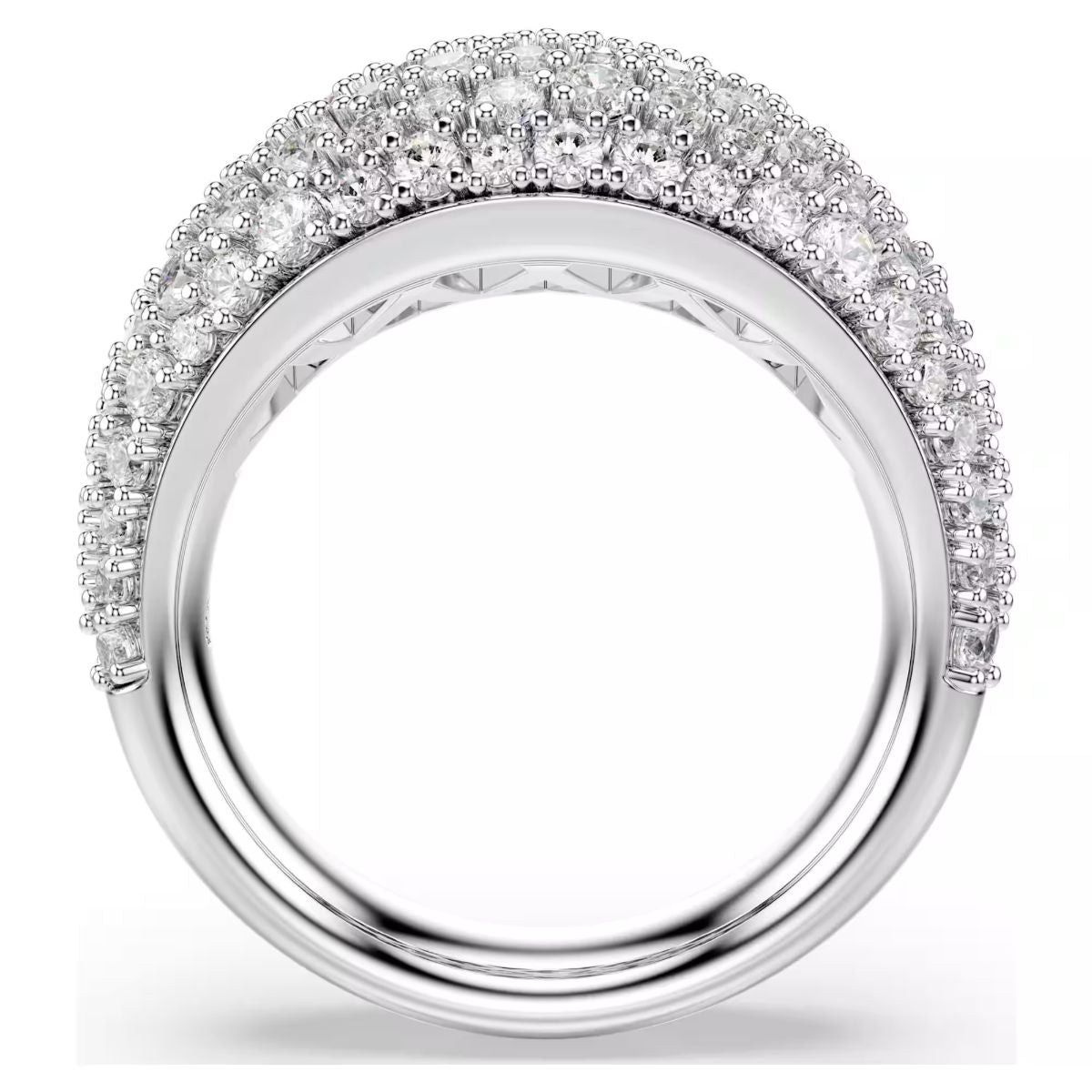 Sublima ring White, Rhodium plated