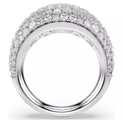 Sublima ring White, Rhodium plated