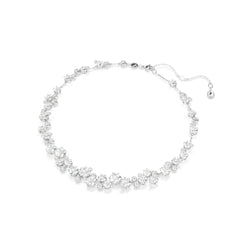 Constella set, Mixed cuts, White, Rhodium plated