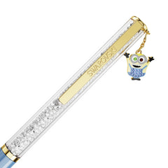 Crystalline ballpoint pen Minions, Blue, Gold-tone plated