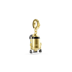 Minions Bob charm Pavé, Multicolored, Gold-tone plated