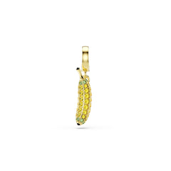 Minions Banana charm Pavé, Yellow, Gold-tone plated