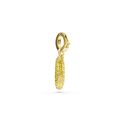 Minions Banana charm Pavé, Yellow, Gold-tone plated