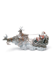 Santa's Midnight Ride Sleigh Figurine - Limited Edition