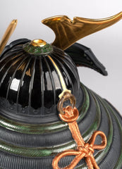 Orange Samurai Helmet Figurine