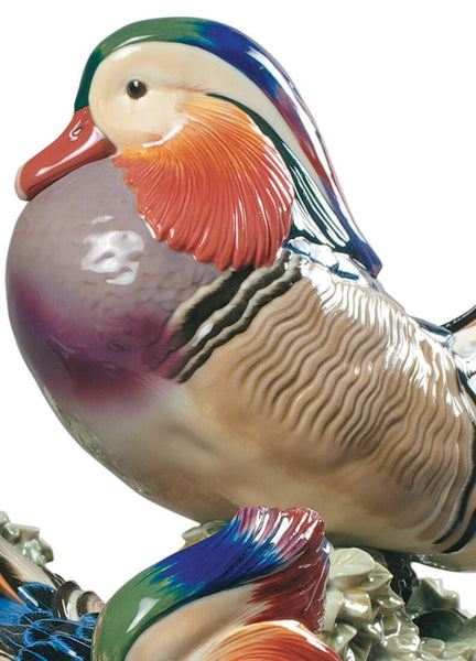 Mandarin Ducks Sculpture. Limited Edition