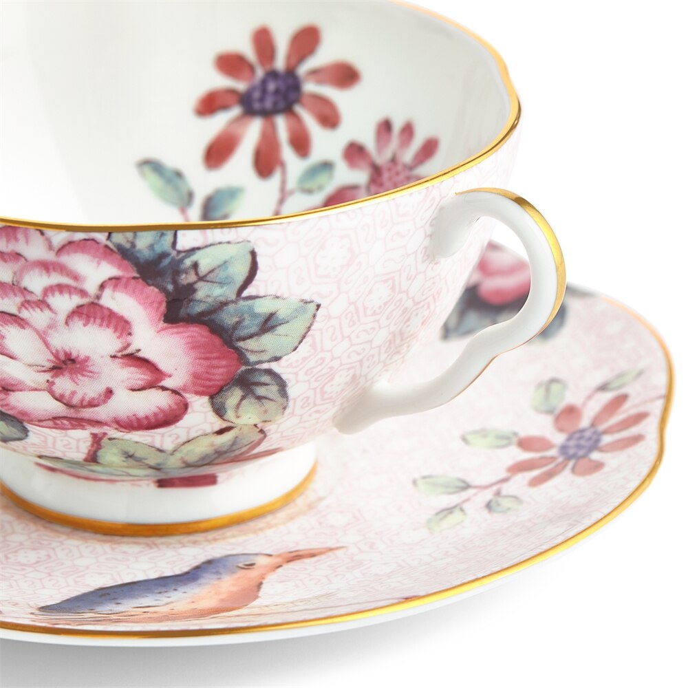 Cuckoo Pink Teacup & Saucer