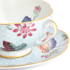 Cuckoo Blue Teacup & Saucer