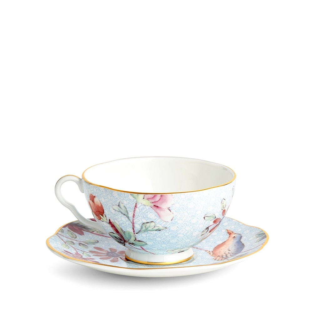 Cuckoo Blue Teacup & Saucer