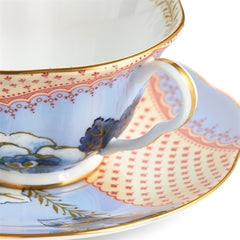 Butterfly Bloom Blue Peony Teacup & Saucer