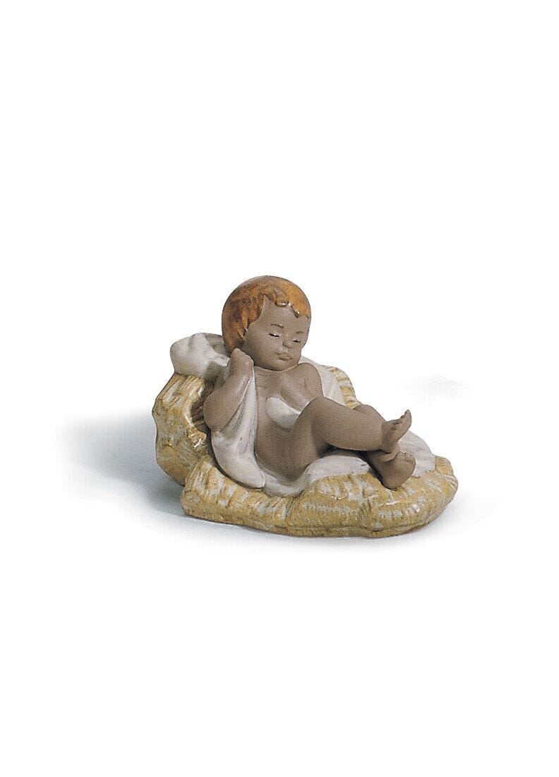 Baby Jesus Nativity Figurine. Gres