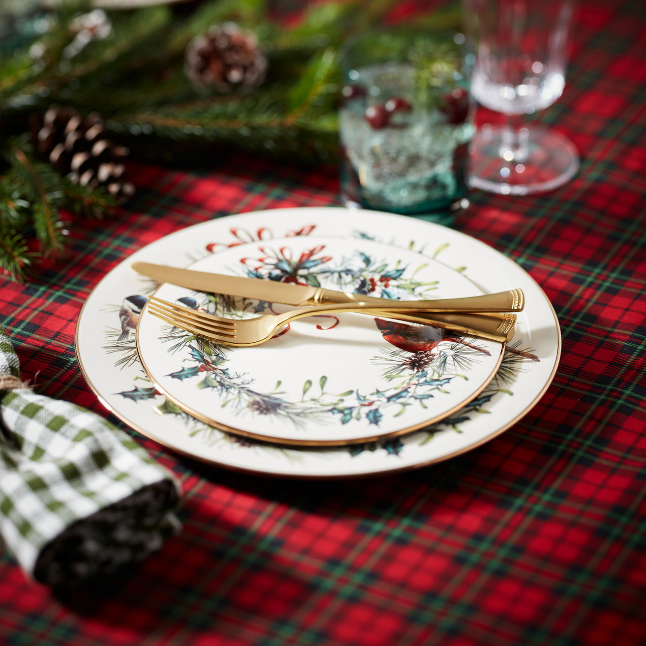 Winter Greetings Salad Plate